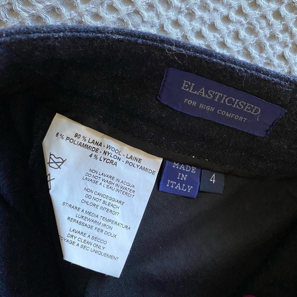 Burberrys Women’s Wool Trouser Dress Pants Charcoal Size 4 Vintage Straight Leg - Picture 5 of 8